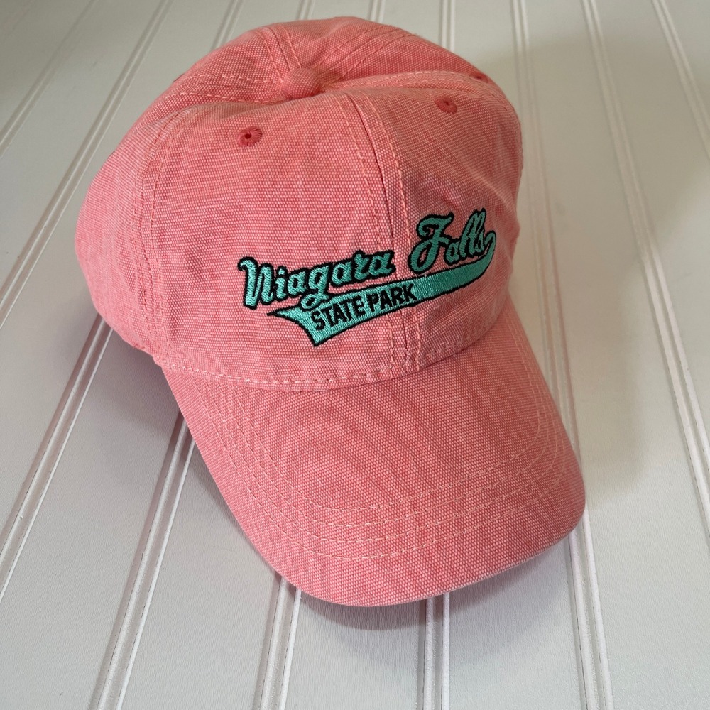 NEW Niagara Falls State Park Baseball Cap Coral Pink Embroidered Travel